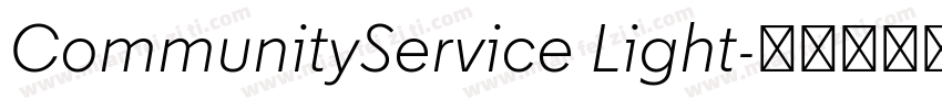 CommunityService Light字体转换